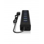 ICY BOX IB-HUB1700-U3 USB 3.2 Gen 1 (3.1 Gen 1) Type-A 5000 Mbit/s Nero