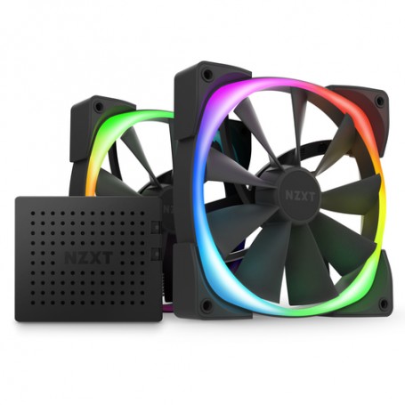 NZXT Aer RGB 2 Case per computer Ventilatore 14 cm Nero 2 pz