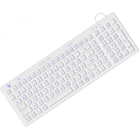 KeySonic KSK-6031INEL tastiera USB QWERTZ Tedesco Bianco