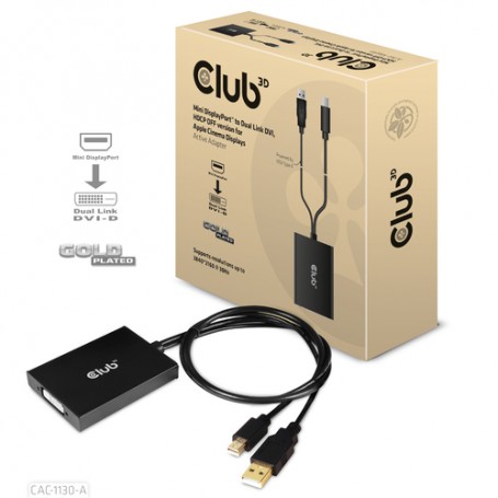 CLUB3D CAC-1130-A cavo e adattatore video 0,6 m DVI-D Nero
