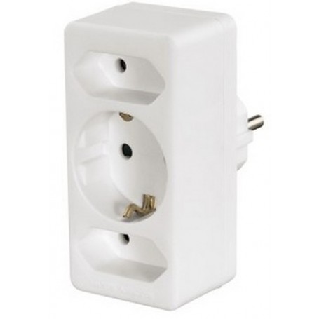 Hama 00108844 adattatore per presa di corrente Tipo F Universale Bianco