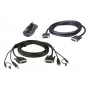 ATEN 2L-7D02UDX3 cavo per tastiera, video e mouse Nero