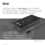 CLUB3D CSV-1595 hub di interfaccia USB 3.2 Gen 1 (3.1 Gen 1) Type-C 5000 Mbit/s Nero