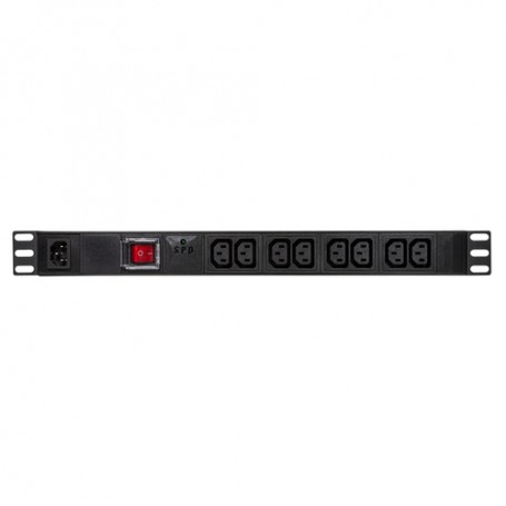 LogiLink PDU8A02 unità di distribuzione dell'energia (PDU) 8 presa(e) AC 1U Nero