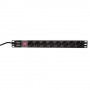LogiLink PDU8C01 unità di distribuzione dell'energia (PDU) 8 presa(e) AC 1U Nero