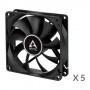 ARCTIC F9 Case per computer Ventilatore 9,2 cm Nero 5 pz