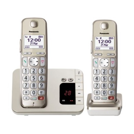 Panasonic KX-TGE262GN telefono Telefono DECT Identificatore di chiamata Champagne