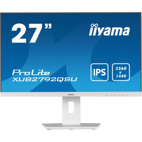 iiyama ProLite XUB2792QSU-W5 Monitor PC 68,6 cm (27") 2560 x 1440 Pixel Full HD LED Bianco