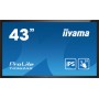 iiyama T4362AS-B1 visualizzatore di messaggi Pannello piatto interattivo 108 cm (42.5") IPS 500 cd/m² 4K Ultra HD Nero T