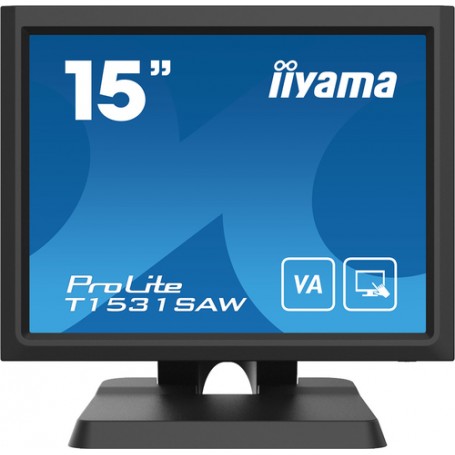 iiyama ProLite T1531SAW-B6 Monitor PC 38,1 cm (15") 1024 x 768 Pixel XGA Touch screen Multi utente Nero