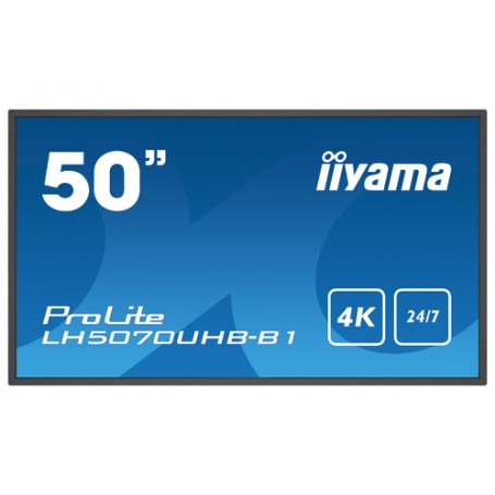iiyama LH5070UHB-B1 visualizzatore di messaggi Pannello piatto per segnaletica digitale 125,7 cm (49.5") VA 700 cd/m² 4K