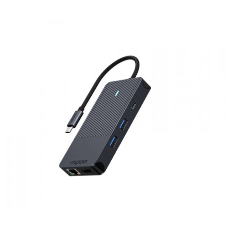 Rapoo UCM-2005 scheda di interfaccia e adattatore 3, 5 mm, DisplayPort, HDMI, RJ-45, USB 3.2 Gen 1 (3.1 Gen 1), USB tipo