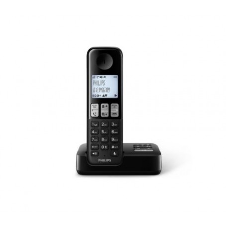 Philips D2551B Telefono DECT Identificatore di chiamata Nero