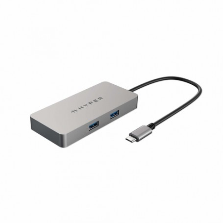 HYPER HDMB2 hub di interfaccia USB 3.2 Gen 1 (3.1 Gen 1) Type-C 5000 Mbit/s Acciaio inossidabile