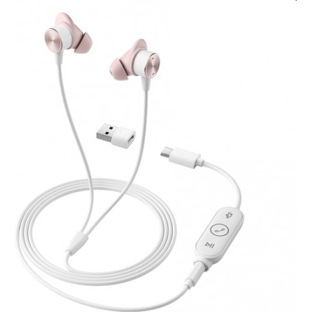 Logitech Zone Auricolare Cablato In-ear Musica e Chiamate USB tipo-C Rosa