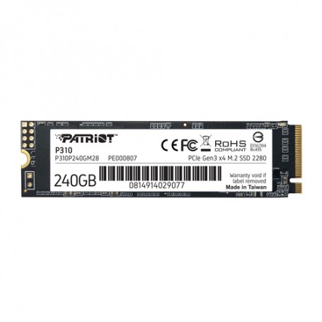 Patriot Memory P310 M.2 240 GB PCI Express 3.0 NVMe