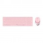 Rapoo 9750M tastiera Mouse incluso RF senza fili + Bluetooth QWERTZ Tedesco Rosa