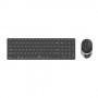 Rapoo 9750M tastiera Mouse incluso RF senza fili + Bluetooth QWERTZ Tedesco Grigio