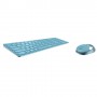 Rapoo 9750M tastiera Mouse incluso RF senza fili + Bluetooth QWERTZ Tedesco Blu