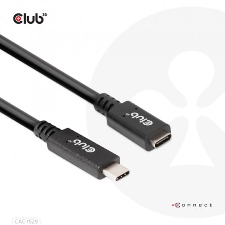 CLUB3D USB C GEN1 EXT CABLE 5GBPS 4K60HZ M/F 1M cavo USB 2 x USB C