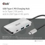 CLUB3D CSV-1543 hub di interfaccia USB 3.2 Gen 2 (3.1 Gen 2) Type-C 10000 Mbit/s Nero, Argento