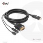 CLUB3D CAC-1712 cavo e adattatore video 2 m VGA (D-Sub) + 3.5mm HDMI + Micro-USB Nero