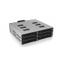 ICY BOX IB-2260SSK-12G 13,3 cm (5.25") Vassoio per unità di memorizzazione Nero