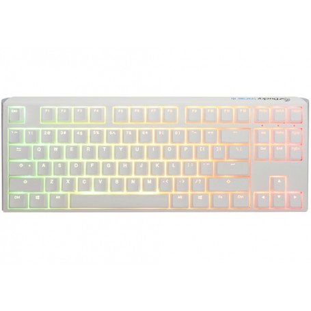 Ducky One 3 Classic Pure White TKL Gaming Tastatur RGB LED - MX-Clear tastiera USB Tedesco Bianco