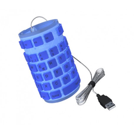 KeySonic ACK-109BL tastiera USB + PS/2 QWERTZ Tedesco Blu