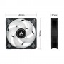 ARCTIC P14 PWM PST RGB 0dB Case per computer Ventilatore 14 cm Nero 3, 1