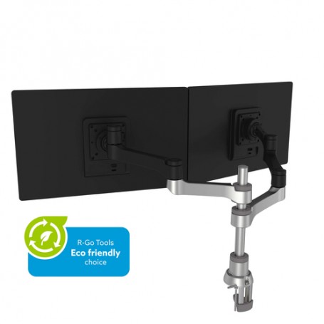 R-Go Tools RGOVLZE4TWSI supporto da tavolo per Tv a schermo piatto 66 cm (26") Viti Nero, Argento