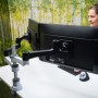 R-Go Tools RGOVLZE4TWSI supporto da tavolo per Tv a schermo piatto 66 cm (26") Viti Nero, Argento
