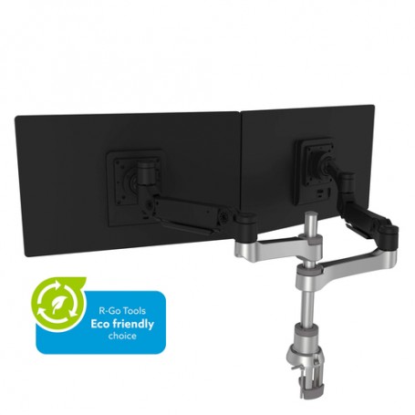 R-Go Tools RGOVLCA4TWSI supporto da tavolo per Tv a schermo piatto 81,3 cm (32") Argento, Nero Scrivania