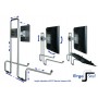 R-Go Tools RGOSC050+ supporto da tavolo per Tv a schermo piatto 68,6 cm (27") Scrivania