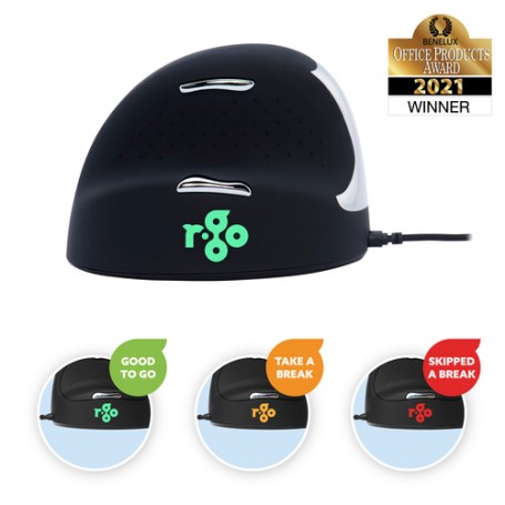 R-Go Tools RGOBRHESML mouse Mancino USB tipo A 3500 DPI