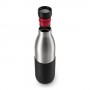 EMSA Bludrop Sleeve N3111100 borraccia Uso quotidiano 700 ml Acciaio inossidabile Nero, Acciaio inossidabile