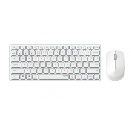 Hama 9600M tastiera Mouse incluso QWERTY Tedesco Bianco