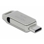 DeLOCK 54076 unità flash USB 128 GB USB Type-A / USB Type-C 3.2 Gen 1 (3.1 Gen 1) Argento