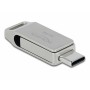 DeLOCK 54075 unità flash USB 64 GB USB Type-A / USB Type-C 3.2 Gen 1 (3.1 Gen 1) Argento