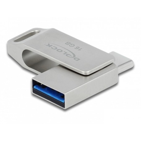 DeLOCK 54073 unità flash USB 16 GB USB Type-A / USB Type-C 3.2 Gen 1 (3.1 Gen 1) Argento