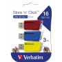 Verbatim Store ‘n’ Click unità flash USB 16 GB USB tipo A 3.2 Gen 1 (3.1 Gen 1) Blu, Rosso, Giallo