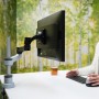 R-Go Tools RGOVLZE4SI supporto da tavolo per Tv a schermo piatto 101,6 cm (40") Nero, Argento Scrivania