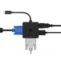 ICY BOX IB-DK1104-C 0,15 m USB tipo-C DVI + VGA + DisplayPort + HDMI Nero