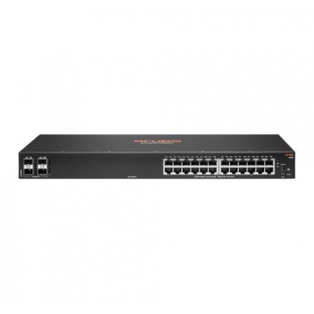 Hewlett Packard Enterprise Aruba 6100 24G 4SFP+ Gestito L3 Gigabit Ethernet (10/100/1000) 1U Nero