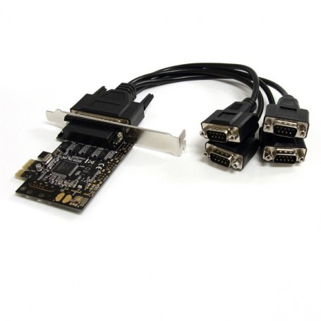 StarTech.com Scheda PCI Express seriale a 4 porte RS-232 con cavo di ripartizione (PEX4S553B)