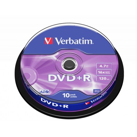 Verbatim DVD+R Matt Silver 4,7 GB 10 pz (43498/10)