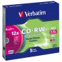 Verbatim CD-RW Colour 12x 700 MB 5 pz (43167/5)