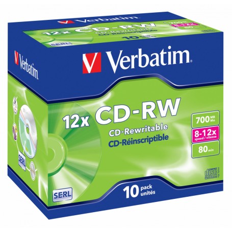 Verbatim CD-RW 12x 700 MB 10 pz (43148)