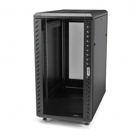 StarTech.com Armadio Server Rack 18U - Include ruote e piedini di livellamento - Profondità fino a 32" (81,2cm) (RK1836BKF)