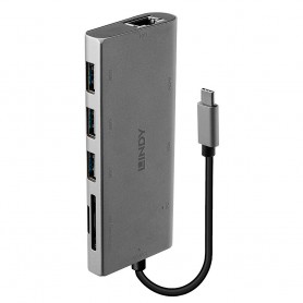 Lindy 43278 hub di interfaccia USB 3.2 Gen 1 (3.1 Gen 1) Type-C 5000 Mbit/s Grigio (43278-LND)